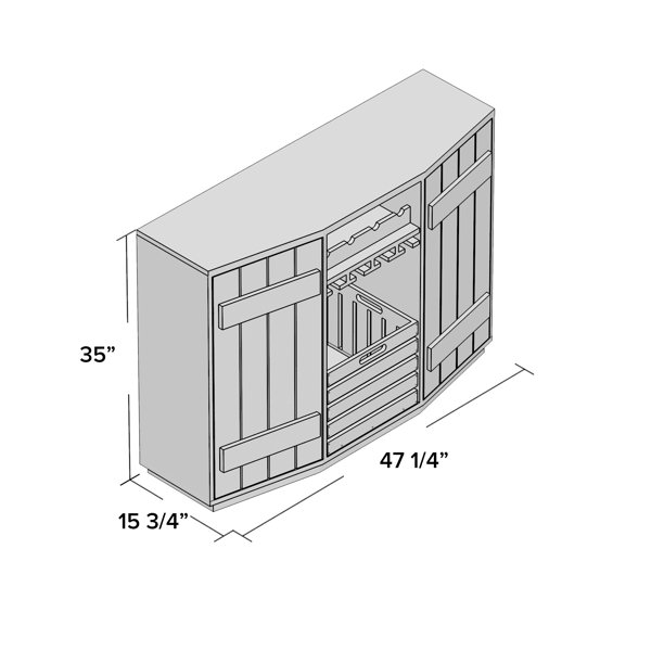 Sommerallee Barschrank mit Weinregal & Bewertungen | Wayfair.de